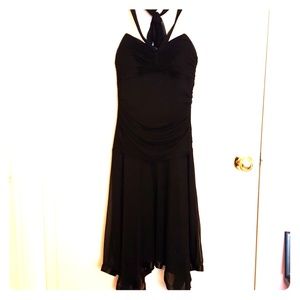 Black halter dress